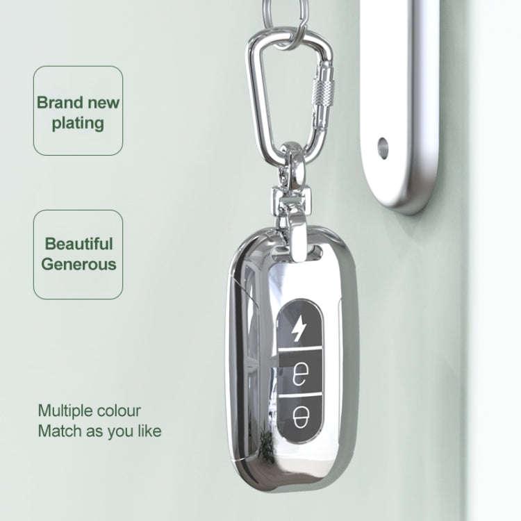 Electric Vehicle Key Electroplated TPU Case For AIMA C (White)