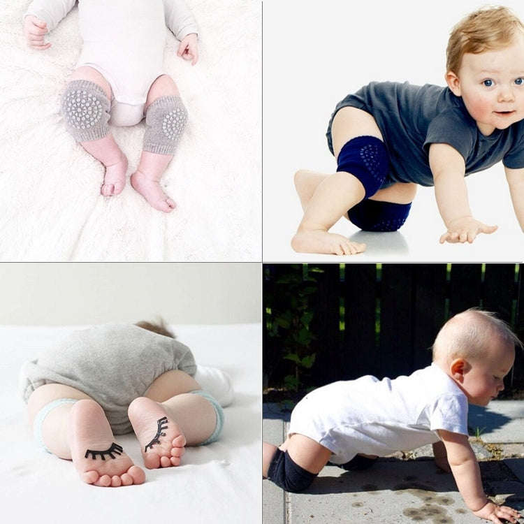One Pair Anti-slip Children Baby Crawling Walking Knee Guard Elbow Guard Protecting Pads(Pink)