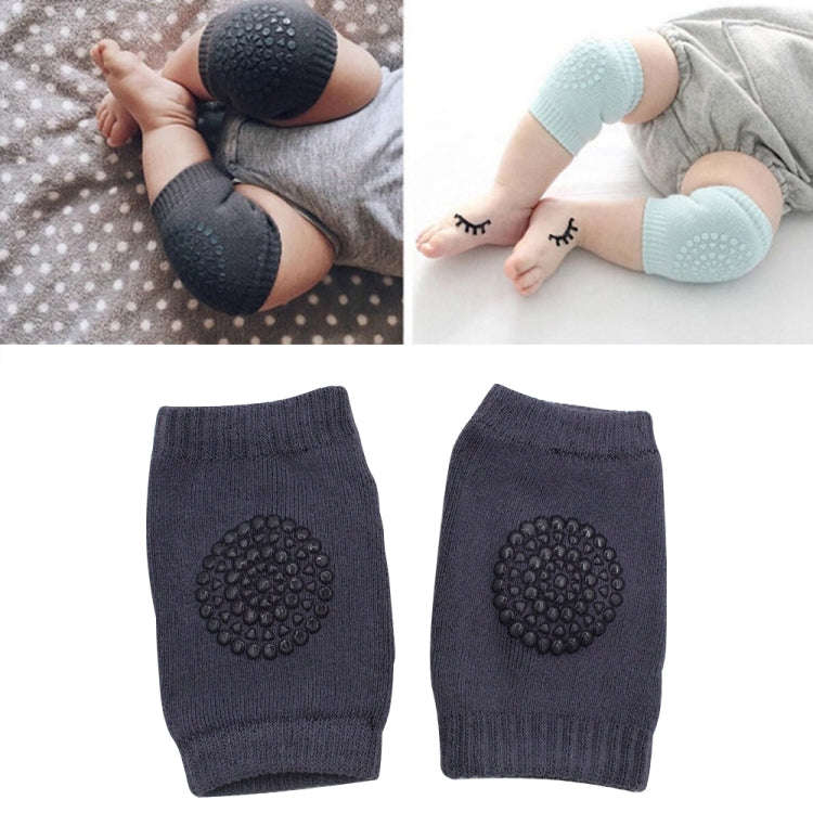 One Pair Anti-slip Children Baby Crawling Walking Knee Guard Elbow Guard Protecting Pads(Grey)