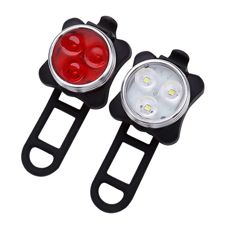 COB Lamp Bead 160LM USB Charging Four-speed Waterproof Bicycle Headlight / Taillight Set,  Red + ...