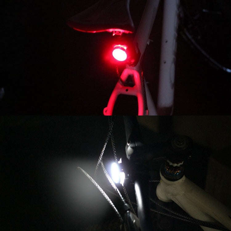 COB Lamp Bead 160LM USB Charging Four-speed Waterproof Bicycle Headlight / Taillight Set,  Red + ...
