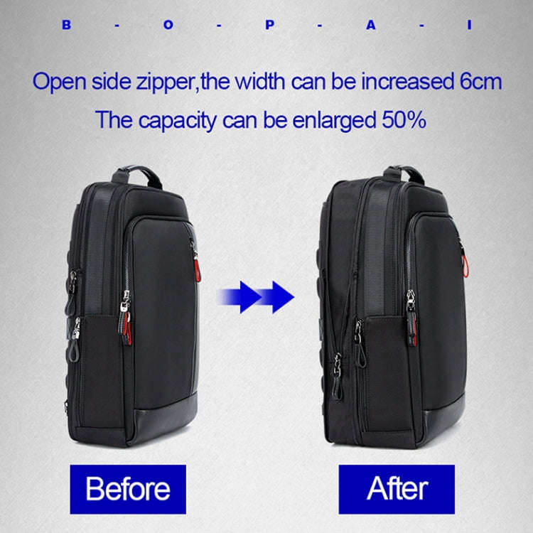 Bopai 751-006641 Large Capacity Business Fashion Breathable Laptop Backpack with External USB Int...