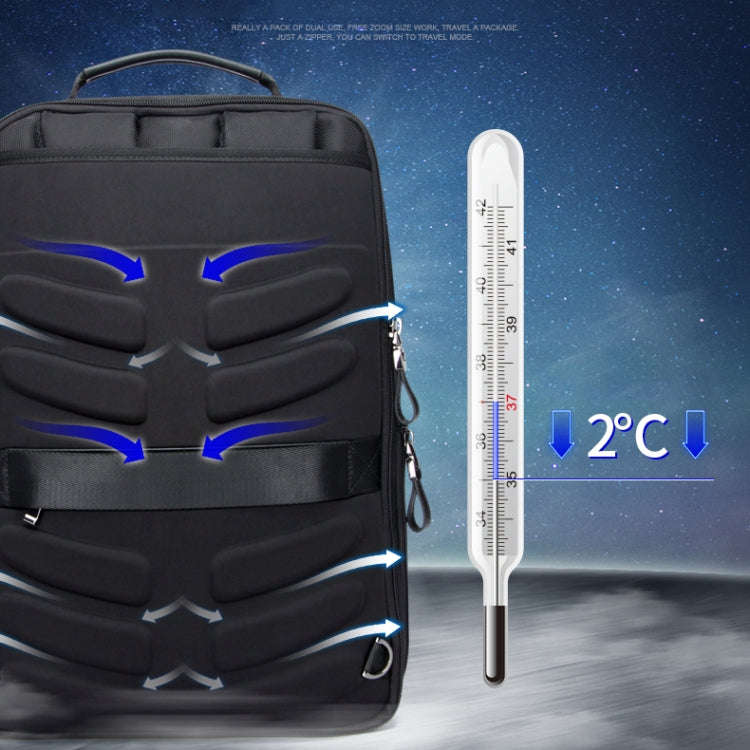 Bopai 751-006641 Large Capacity Business Fashion Breathable Laptop Backpack with External USB Int...