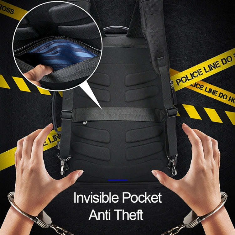 Bopai 751-006881 Business Anti-theft Waterproof Large Capacity Double Shoulder Bag,with USB Charg...