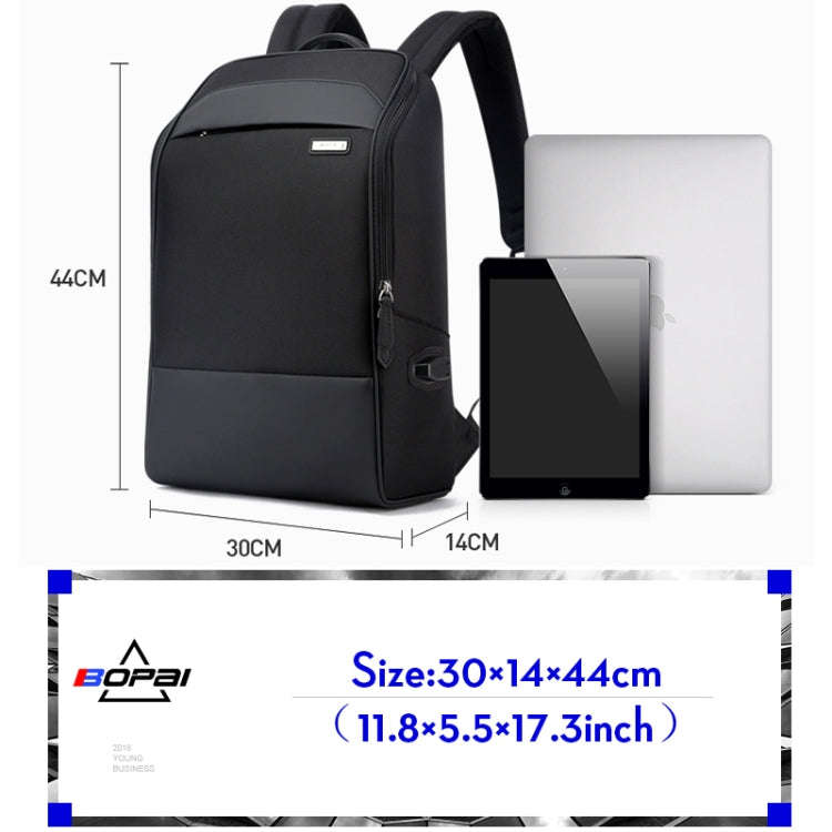 Bopai 751-006881 Business Anti-theft Waterproof Large Capacity Double Shoulder Bag,with USB Charg...
