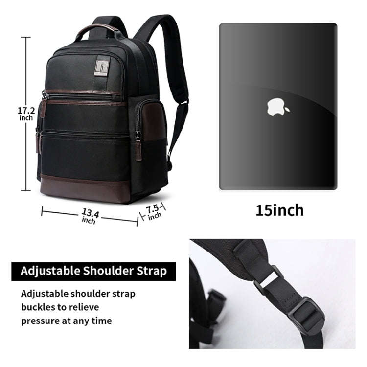 Bopai 751-007291 Business Anti-theft Waterproof Large Capacity Double Shoulder Bag,with USB Charg...