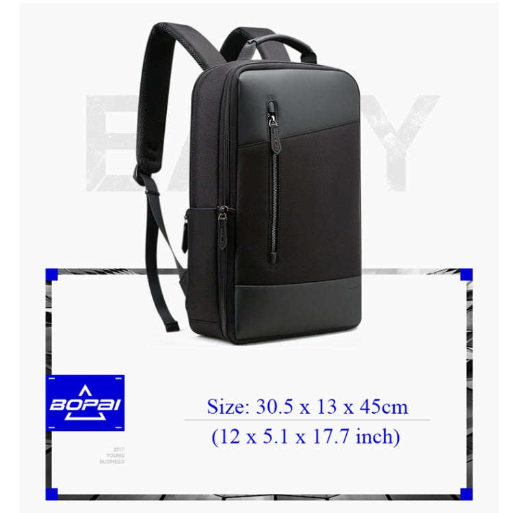 Bopai 851-009911 Business Anti-theft Waterproof Large Capacity Double Shoulder Bag,with USB Charg...