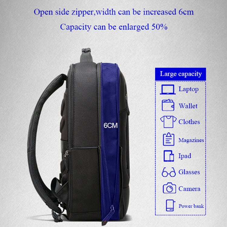 Bopai 851-009911 Business Anti-theft Waterproof Large Capacity Double Shoulder Bag,with USB Charg...
