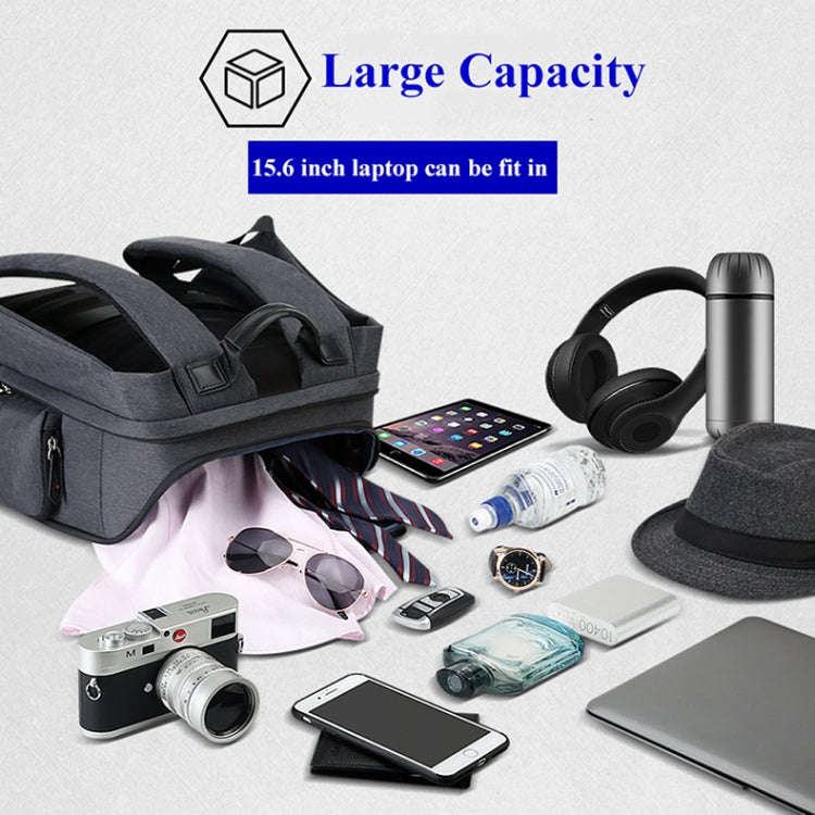 Bopai 851-010128 Business Anti-theft Waterproof Large Capacity Double Shoulder Bag,with USB Charg...