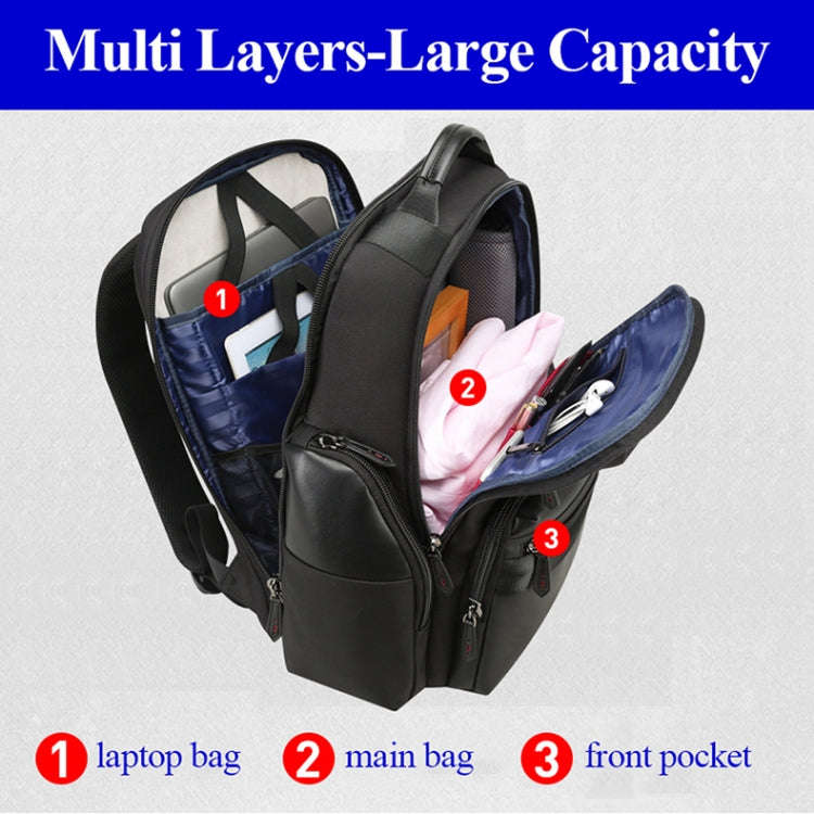 Bopai 851-014211 Business Anti-theft Waterproof Three-layer Large Capacity Double Shoulder Bag,wi...