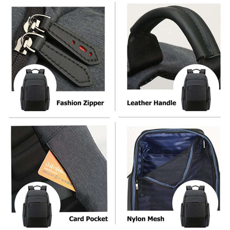 Bopai 851-014518 Business Waterproof Three-layer Large Capacity Double Shoulder Bag,with USB Char...