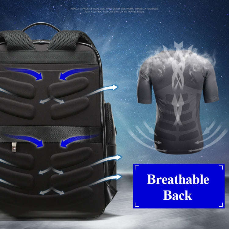 Bopai 851-019811 Large Capacity Anti-theft Waterproof Leathar Backpack Laptop Tablet Bag for 15.6...