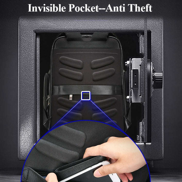 Bopai 851-019811 Large Capacity Anti-theft Waterproof Leathar Backpack Laptop Tablet Bag for 15.6...