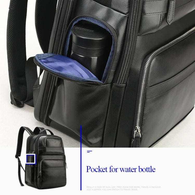 Bopai 851-019811 Large Capacity Anti-theft Waterproof Leathar Backpack Laptop Tablet Bag for 15.6...