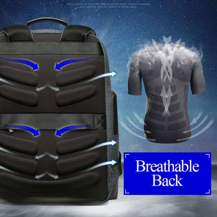 Bopai 851-014318 Fashion Outdoor Breathable Waterproof Anti-theft Three-layer Large Capacity Doub...