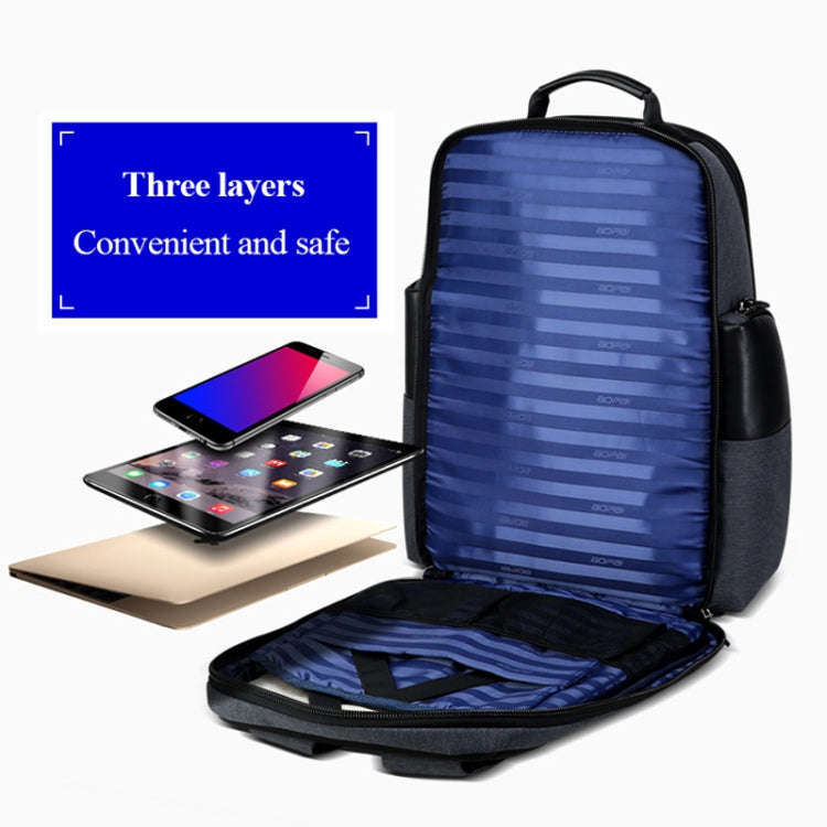 Bopai 851-014318 Fashion Outdoor Breathable Waterproof Anti-theft Three-layer Large Capacity Doub...