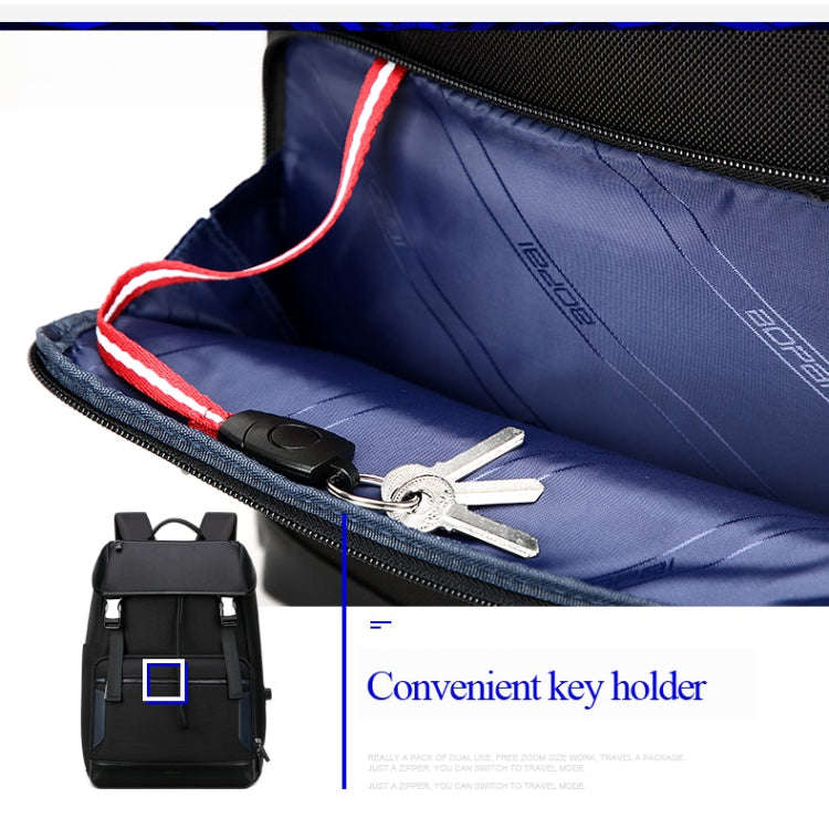 Bopai 61-00511 Travel Breathable Waterproof Anti-theft Backpack, Size: 31x19x43cm(Black)