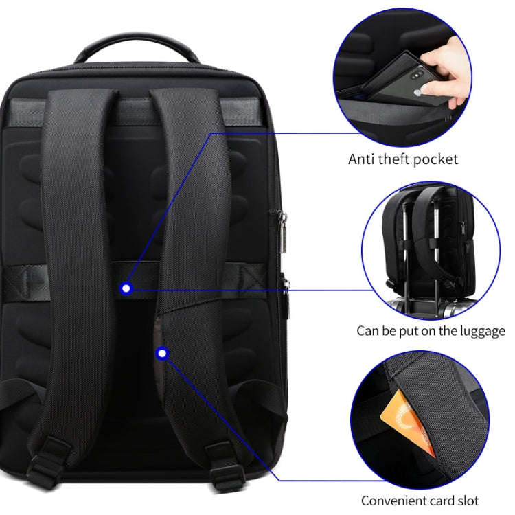 Bopai 61-02511 Business Travel Breathable Waterproof Anti-theft Man Backpack, Size: 30x15x44cm(Bl...