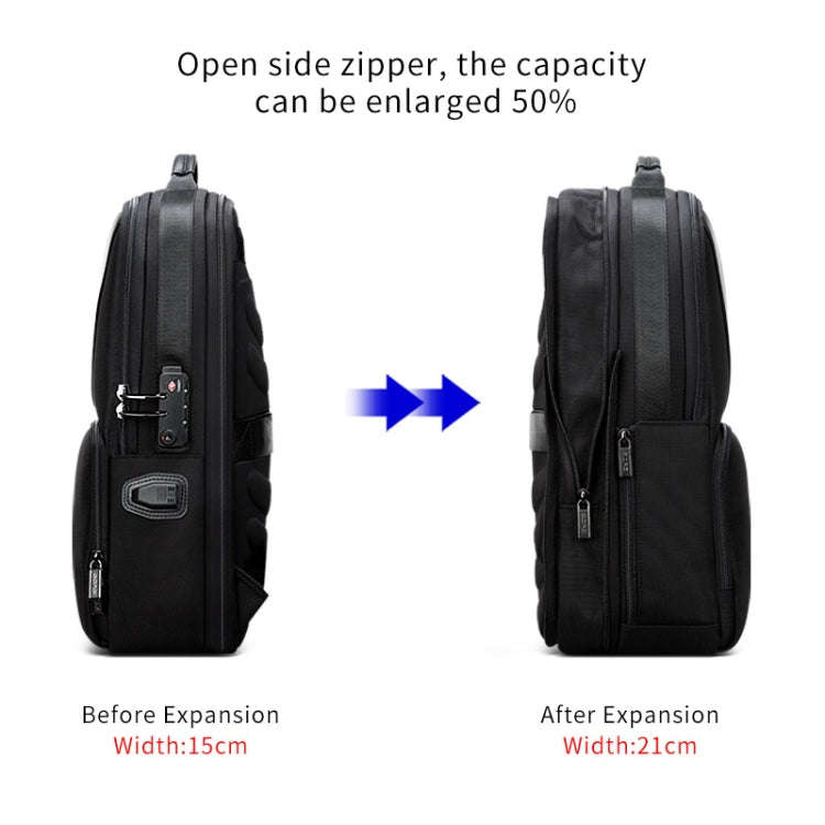Bopai 61-02511 Business Travel Breathable Waterproof Anti-theft Man Backpack, Size: 30x15x44cm(Bl...