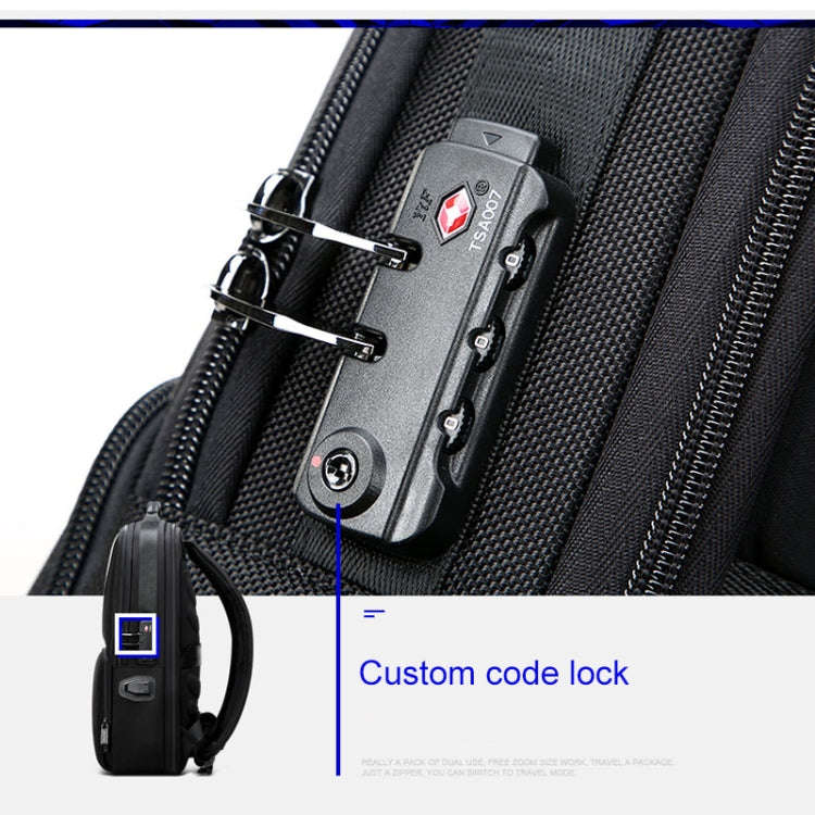 Bopai 61-02511 Business Travel Breathable Waterproof Anti-theft Man Backpack, Size: 30x15x44cm(Bl...