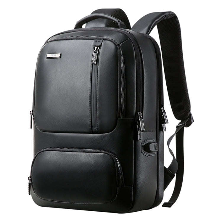 Bopai 851-024011 Top-grain Leather Business Breathable Anti-theft Man Backpack, Size: 28x18x42cm(...