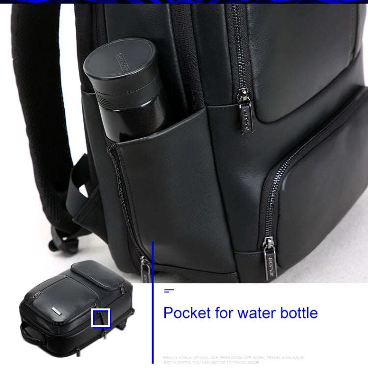 Bopai 851-024011 Top-grain Leather Business Breathable Anti-theft Man Backpack, Size: 28x18x42cm(...