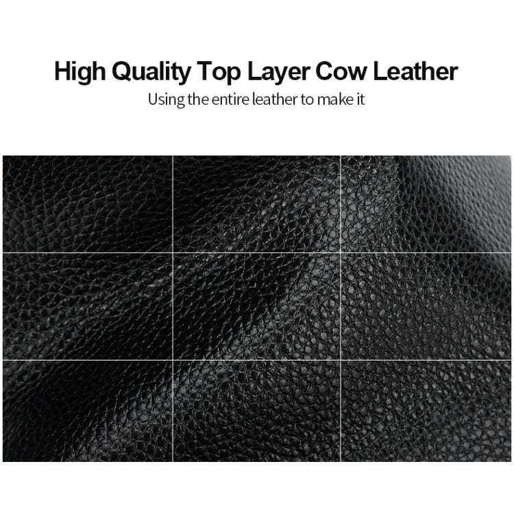 Bopai 851-036611 Large Capacity Top-grain leather Business Breathable Man Backpack, Size: 30x12x4...