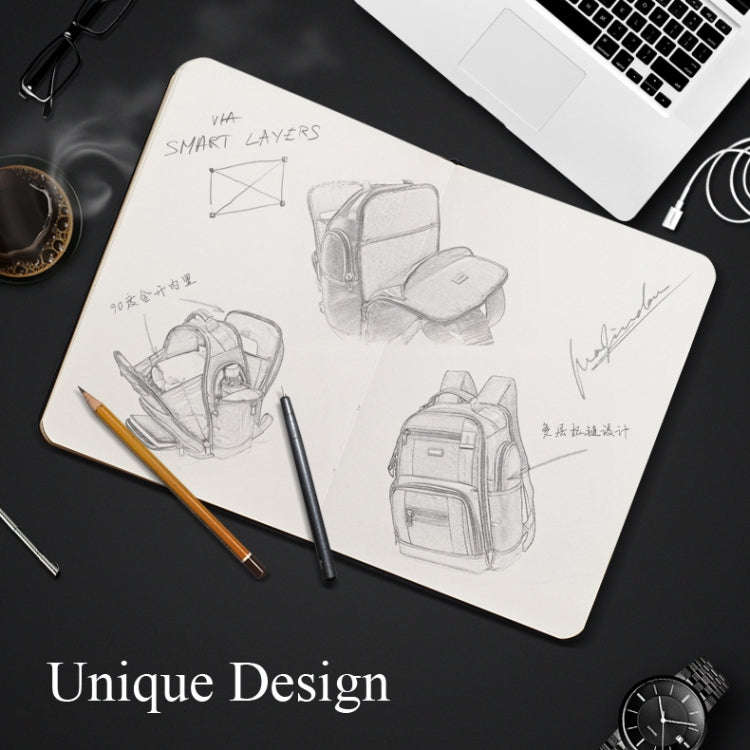 Bopai 11-85301 15.6 inch Large Capacity Multi-layer Zipper Bag Design Breathable Laptop Backpack,...