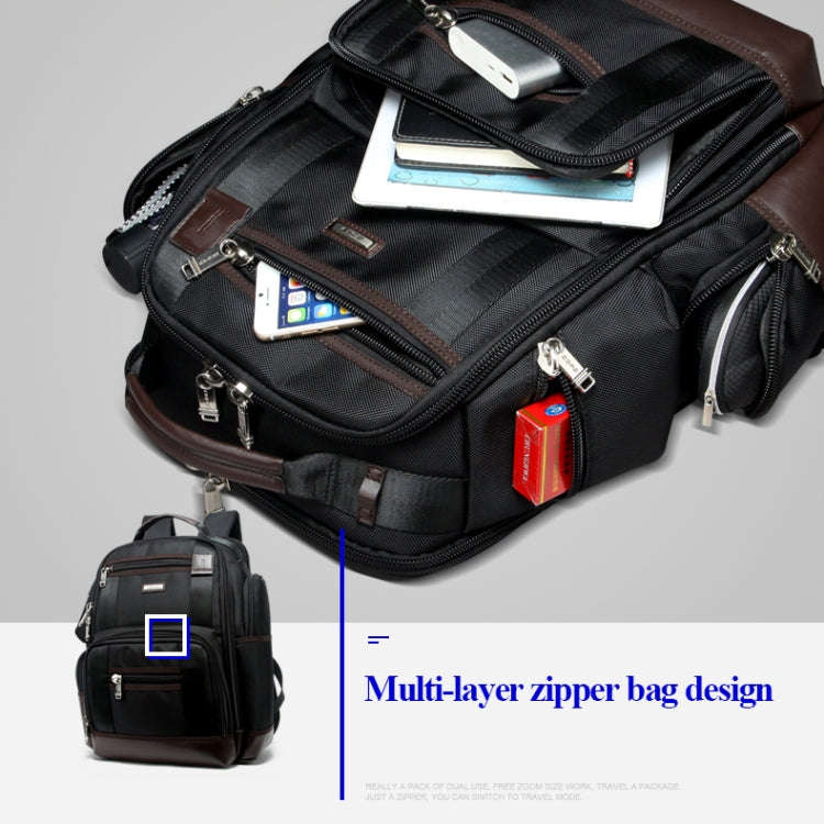 Bopai 11-85301 15.6 inch Large Capacity Multi-layer Zipper Bag Design Breathable Laptop Backpack,...