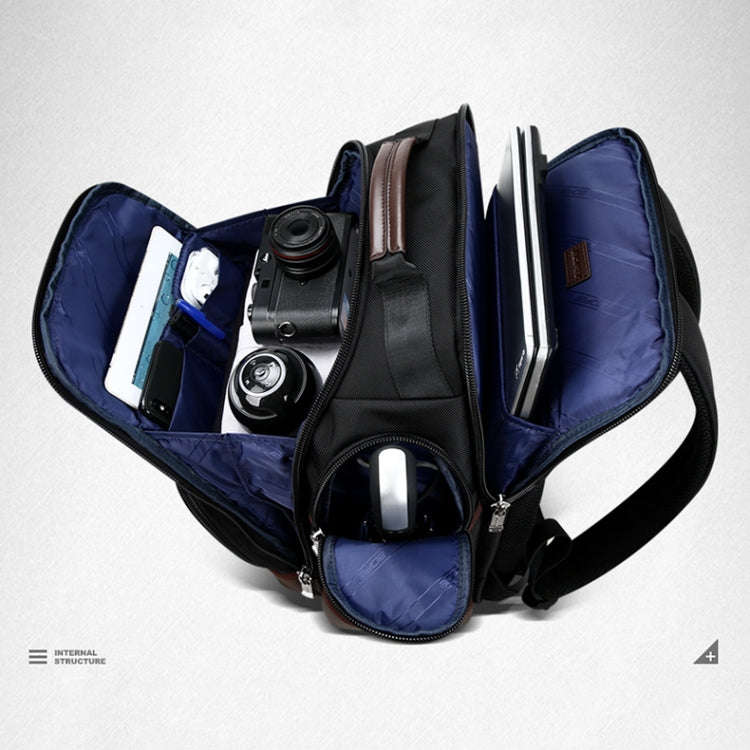 Bopai 11-85301 15.6 inch Large Capacity Multi-layer Zipper Bag Design Breathable Laptop Backpack,...