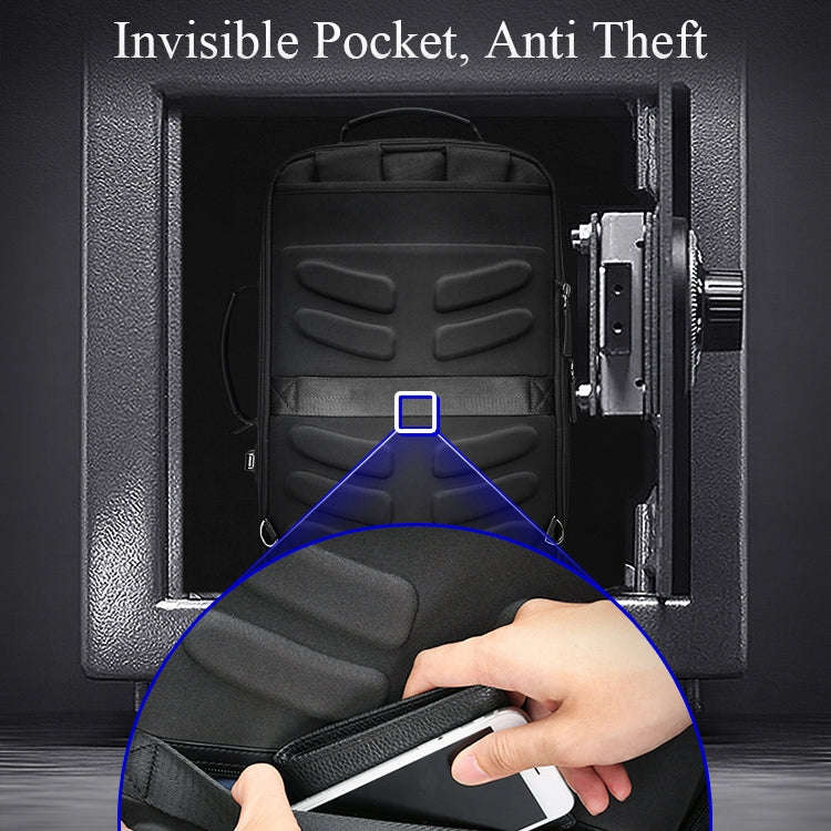 Bopai 751-006551 Large Capacity Business Casual Breathable Laptop Backpack with External USB Inte...