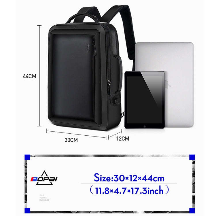 Bopai 751-006551 Large Capacity Business Casual Breathable Laptop Backpack with External USB Inte...