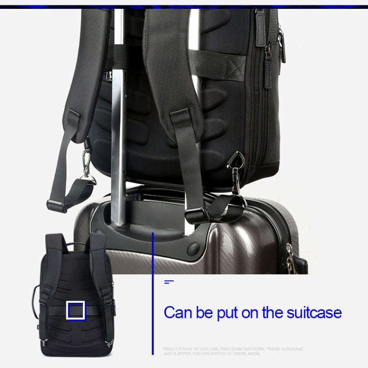 Bopai 751-006561 Large Capacity Business Casual Breathable Laptop Backpack with External USB Inte...