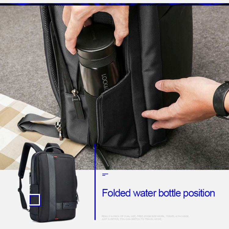 Bopai 751-006561 Large Capacity Business Casual Breathable Laptop Backpack with External USB Inte...