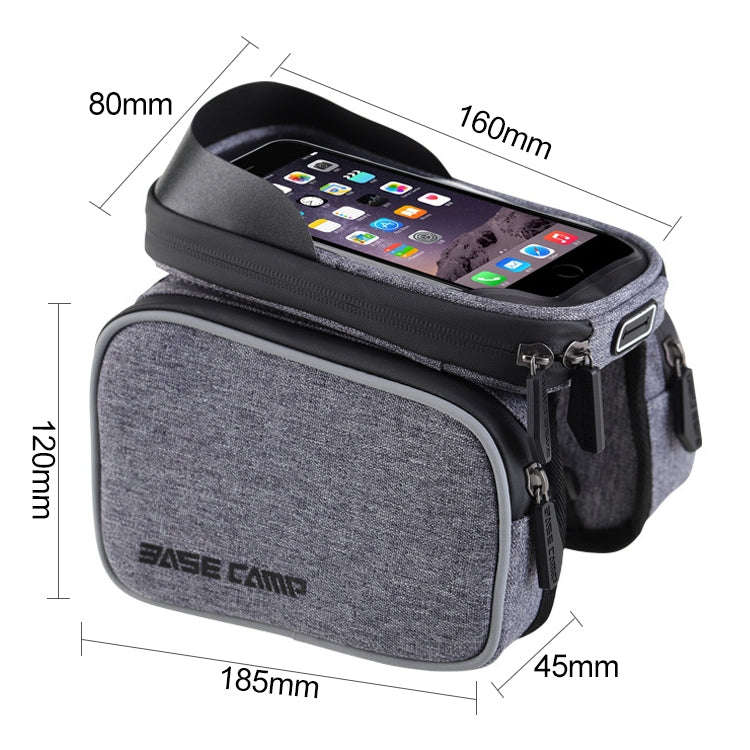 BaseCamp BC-311 Bicycle Phone Bags Mountain Road Bike Front Head Top Frame Handlebar Bag with Tra...