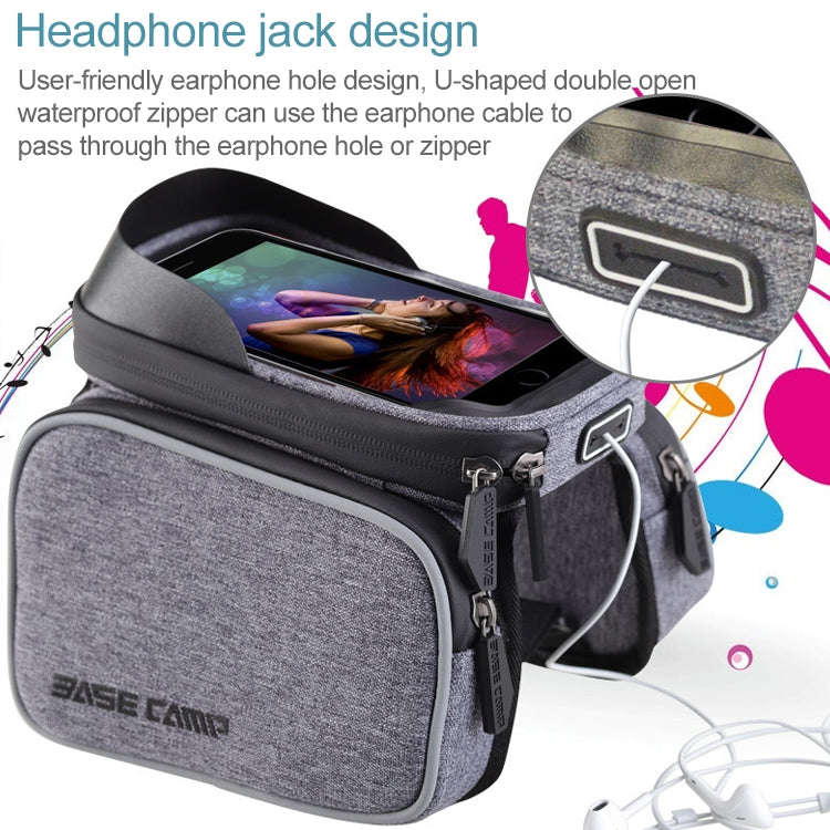 BaseCamp BC-311 Bicycle Phone Bags Mountain Road Bike Front Head Top Frame Handlebar Bag with Tra...