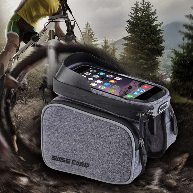 BaseCamp BC-311 Bicycle Phone Bags Mountain Road Bike Front Head Top Frame Handlebar Bag with Tra...
