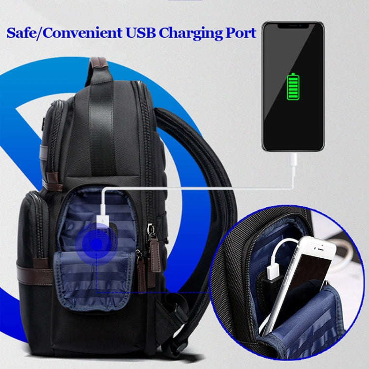 Bopai 751-007301 Business Anti-theft Waterproof Large Capacity Double Shoulder Bag,with USB Charg...