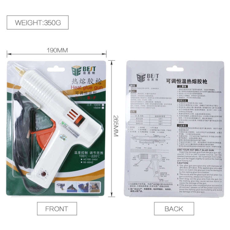 BEST-B-F 100W AC 220V Hot Melt Glue Gun Temperature Adjustable
