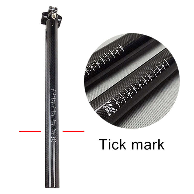TOSEEK 3K Carbon Fiber Mountain Bike Road Bike Bicycle Seat Tube Seatpost Seat Fitting Seat Pole ...