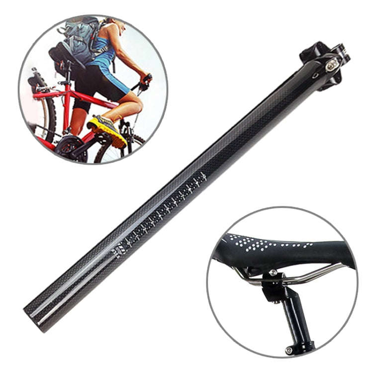 TOSEEK 3K Carbon Fiber Mountain Bike Road Bike Bicycle Seat Tube Seatpost Seat Fitting Seat Pole ...