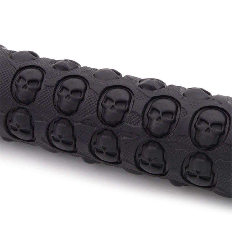 1 Pair AG23 Skull Style Bicycle MTB Bike Lock-on Rubber Handlebar Grips(Red)