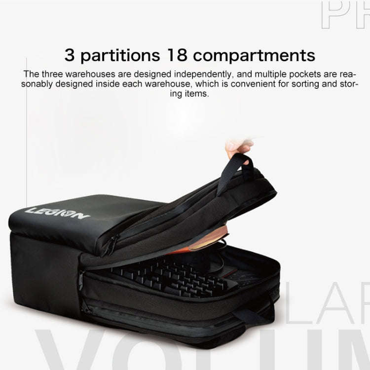 Lenovo LEGION P1 Multi-function Backpack Shoulders Bag for 15.6 inch Laptop / Y7000 / Y7000P (Black)