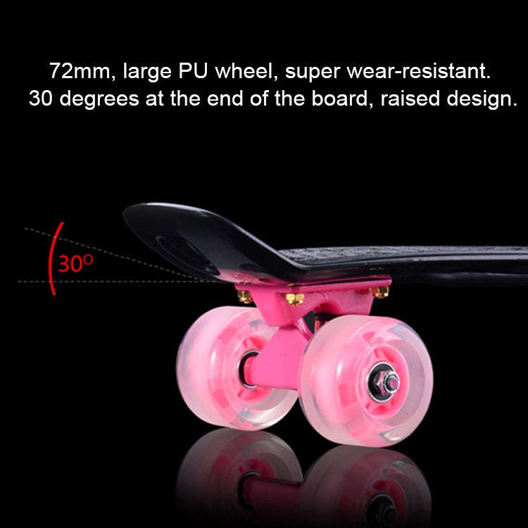 Shining Fish Plate Scooter Single Tilt Four Wheel Skateboard with 72mm Wheel(Black Blue)