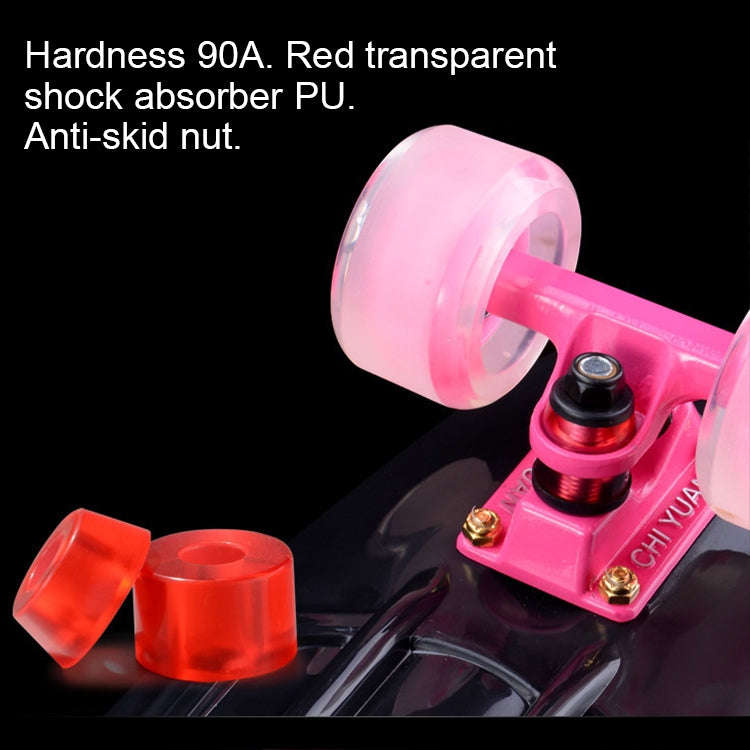 Shining Fish Plate Scooter Single Tilt Four Wheel Skateboard with 72mm Wheel(Pink Blue)