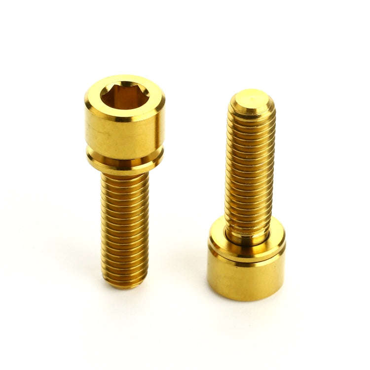 6 PCS Bicycle Accessories Titanium Bottle Cage Screw M5 18mm(Gold)