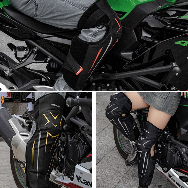MOTOLSG 2 in 1 Knee Pads Motorcycle Bicycle Riding Warm Fleece Soft Protective Gear with CE Prote...