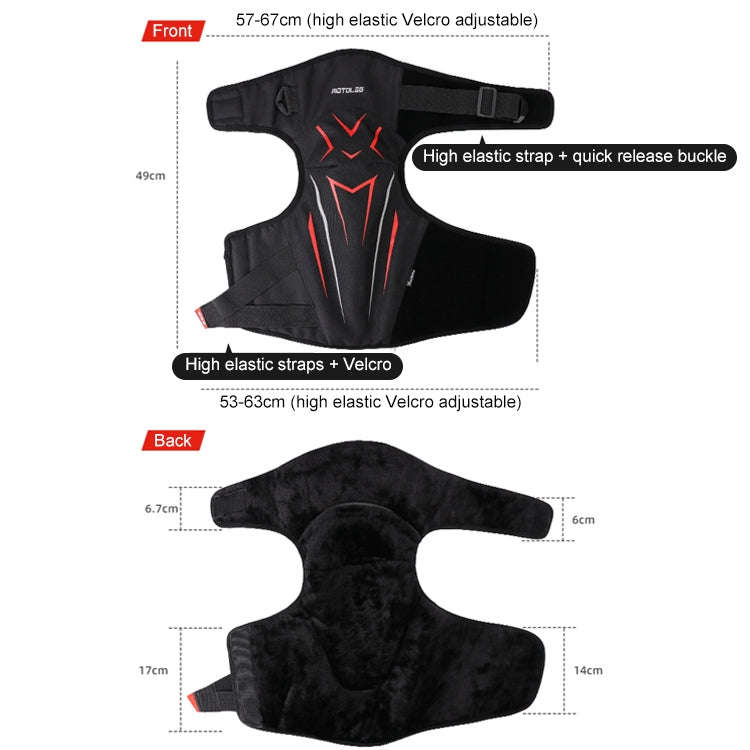 MOTOLSG 2 in 1 Knee Pads Motorcycle Bicycle Riding Warm Fleece Soft Protective Gear (Black Red)