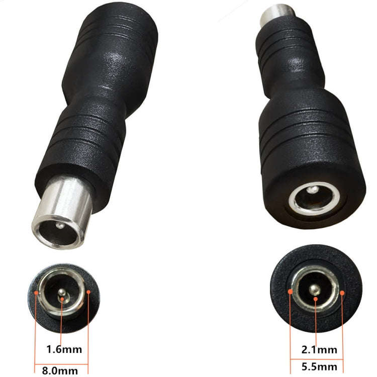 DC 5.5mm x 2.1mm Female to DC 8.0mm x 1.6mm Male Adapter for Xiaomi Electric Bike Scooter Power A...