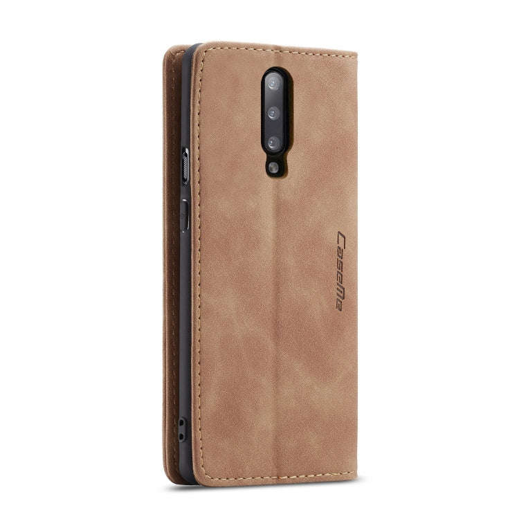 CaseMe-013 Multifunctional Retro Frosted Horizontal Flip Leather Case for OnePlus 7 Pro, with Car...